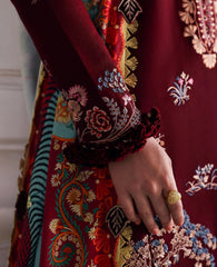 REPUBLIC WOMENSWEAR-UNSTITCHED 3PC DHANAK EMBROIDERED SUIT-PK-5252