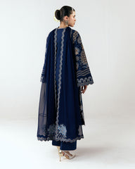 HUSSAIN REHAR-UNSTITCHED 3PC KARANDI EMBROIDERED SUIT-PK-5245