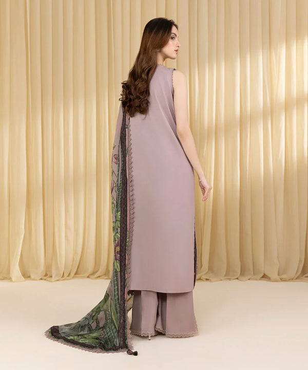 SAPPHIRE-UNSTITCHED 3PC DHANAK EMBROIDERED SUIT-PK-3824