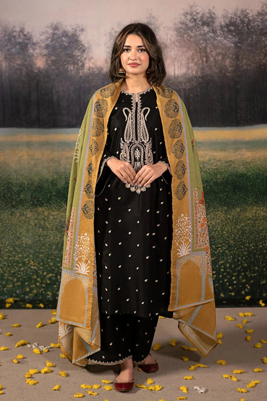 URGE-UNSTITCHED 3PC DHANAK EMBROIDERED SUIT-PK-5798