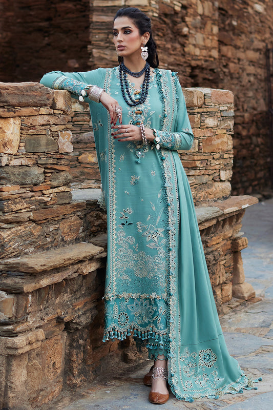 ELAN-UNSTITCHED 3PC DHANAK HEAVY EMBROIDERED SUIT-PK-5779
