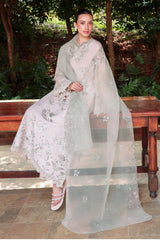 CROSS STITCH-UNSTITCHED 3PC LAWN LASERWORK EMBROIDERED SUIT-PK-4904