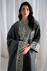 CROSS STITCH-UNSTITCHED 3PC DHANAK EMBROIDERED SUIT-PK-5286