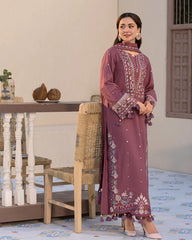 JADE- UNSTITCHED 3PC DHANAK SEQUENCE EMBROIDERED SUIT-PK-5737