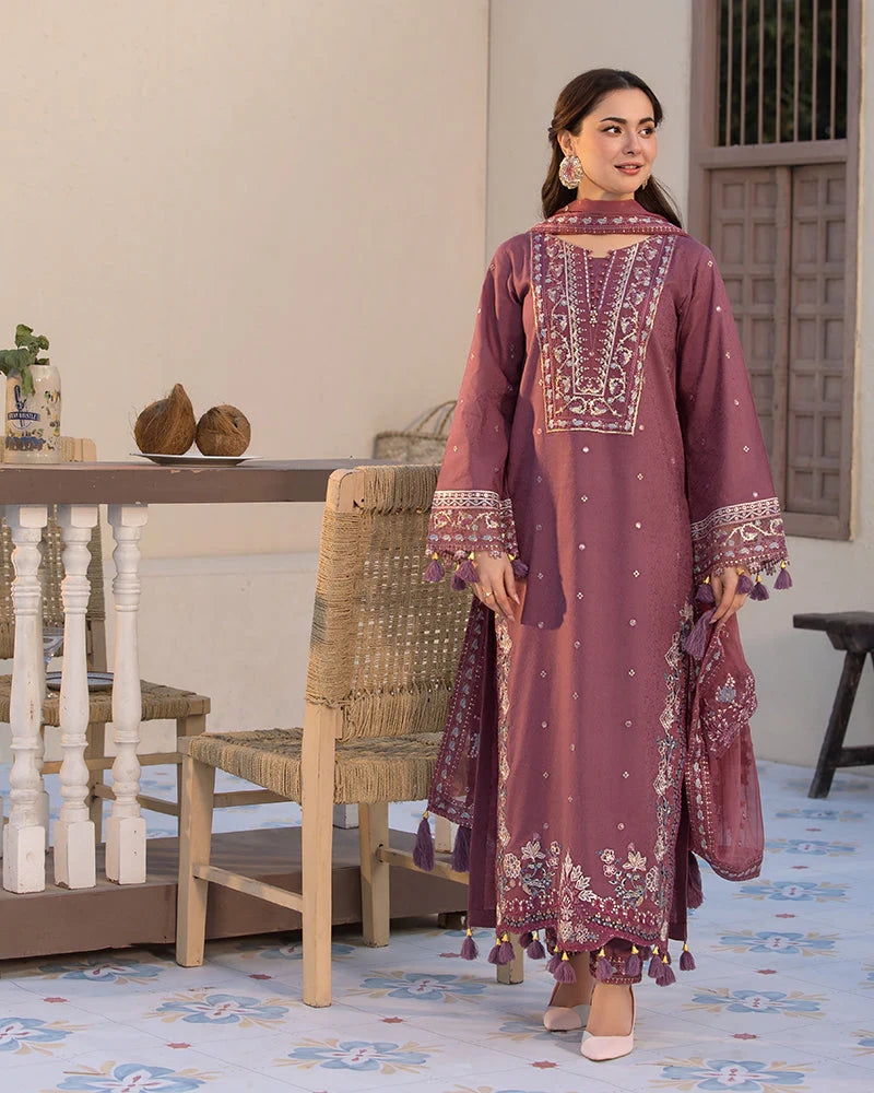 JADE- UNSTITCHED 3PC DHANAK SEQUENCE EMBROIDERED SUIT-PK-5737