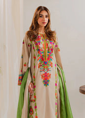 VINTAGE-UNSTITCHED 3PC LAWN EMBROIDERED SUIT-PK-4636