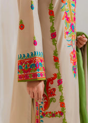 VINTAGE-UNSTITCHED 3PC LAWN EMBROIDERED SUIT-PK-4636