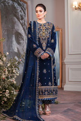 ASIM JOFA-UNSTITCHED 3PC VELVET EMBROIDERED SUIT-PK-5855