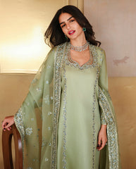 MUSHQ-UNSTITCHED 3PC-RAW SILK HANDMADE EMB EMBELLISHED SUIT-PK-5152