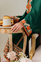 VINTAGE- UNSTITCHED 3PC DHANAK EMBROIDERED SUIT-PK-5785