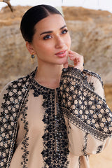 CROSS STITCH-UNSTITCHED 3PC DHANAK EMBROIDERED SUIT-PK-4337