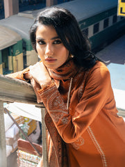 IZEL-UNSTITCHED 3PC DHANAK EMBROIDERED SUIT-PK-5812