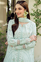 JAZMIN-UNSTITCHED 3PC LAWN EMBROIDERED SUIT-PK-4624