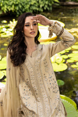 ETHNC-UNSTITCHED 3PC LAWN SEQUIN EMBROIDERED SUIT-PK-4658