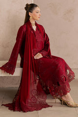 NUREH-UNSTITCHED 3PC DHANAK EMBROIDERED SUIT-PK-5305