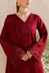 NUREH-UNSTITCHED 3PC DHANAK EMBROIDERED SUIT-PK-5305