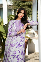 BAROQUE-UNSTITCHED 3PC KHADDAR PRINTED EMB SUIT-PK-2562