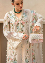 CRIMSON-3PC LAWN CHIKENKARI EMBROIDERED WITH CHIFFON EMBROIDERED DUPATTA & EMB TROUSER-PK-2645