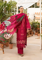 BAROUQE-UNSTITCHED 3PC LAWN CHIKANKAARI EMBROIDERED SUIT-PK-4736