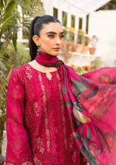 BAROUQE-UNSTITCHED 3PC LAWN CHIKANKAARI EMBROIDERED SUIT-PK-4736