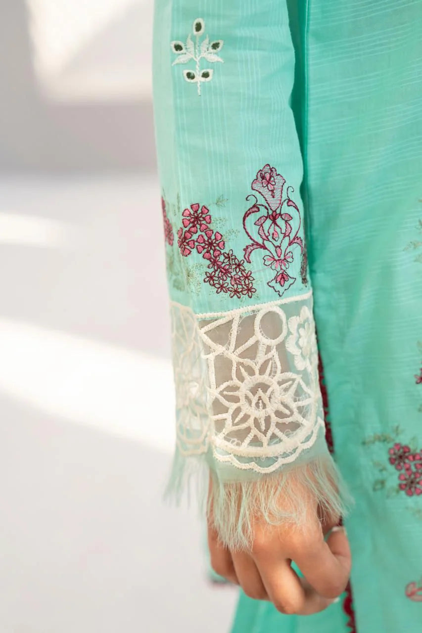 PULK-3PC LAWN EMBROIDERED SHIRT WITH LAWN EMBROIDERED READY TO WEAR DUPATTA-PK-5591