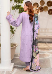 MARIA B-3PC CHIKENKARI LAWN EMBROIDERED SHIRT WITH MONARK PRINT DUPATTA AND TROUSER-PK-4054