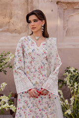 BATIK-3PC LAWN SCHIFFLI EMBROIDERED PRINTED SHIRT WITH ORGANZA EMBROIDERED DUPATTA AND PRINT TROUSER-PK-1210