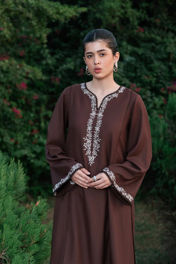 ZIVA-2PC DHANAK EMBROIDERED SHIRT WITH DHANAK EMBROIDERED TROUSER-EP-5512