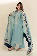 ZAIB-UNSTITCHED 3PC LAWN EMBROIDERED SUIT-PK-4916