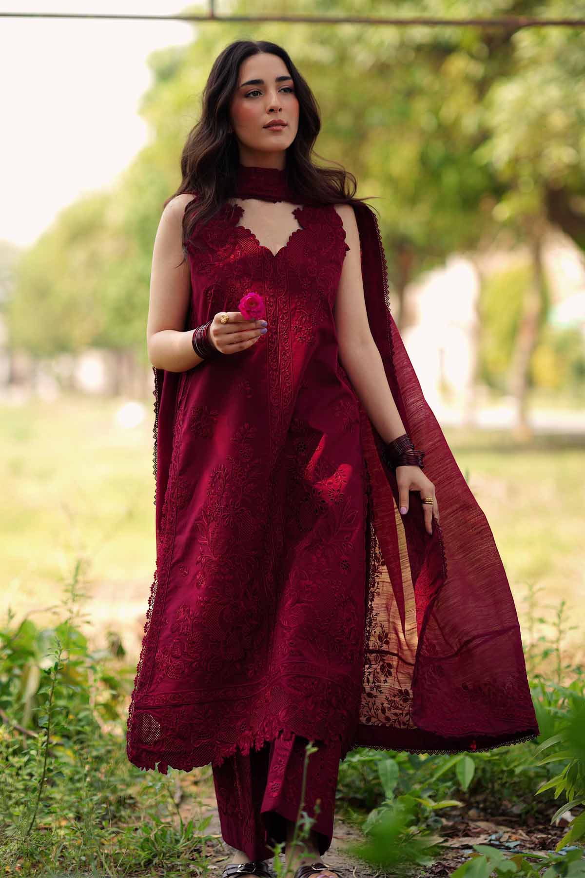 ZAIB-UNSTITCHED 3PC LAWN HEAVY EMBROIDERED SHUIT-PK-4890