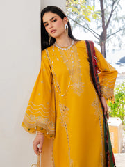 IZEL-UNSTITCHED 3PC LAWN EMBROIDERED SUIT-PK-4821