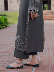 IZEL-UNSTITCHED 3PC DHANAK EMBROIDERED SUIT-PK-4359