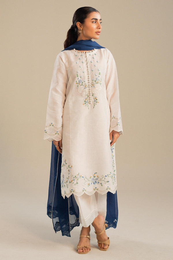 ZARA SHAH JAHAN-UNSTITCHED 3PC DHANAK EMBROIDERED SUIT-PK-4054