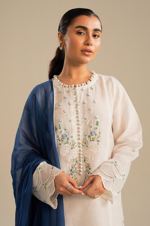 ZARA SHAH JAHAN-UNSTITCHED 3PC DHANAK EMBROIDERED SUIT-PK-4054