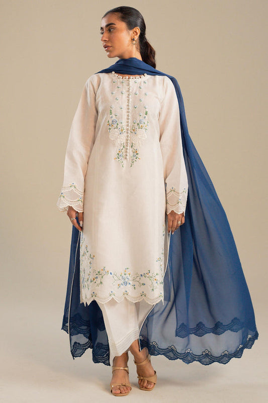 ZARA SHAH JAHAN-UNSTITCHED 3PC DHANAK EMBROIDERED SUIT-PK-4054
