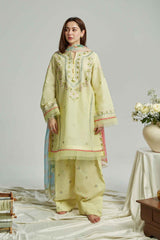 ZARA SHAH JAHAN-UNSTITCHED 3PC LAWN EMBROIDERED SUIT-PK-4650