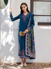 IZEL-UNSTITCHED 3PC LAWN EMBROIDERED SUIT-PK-4846