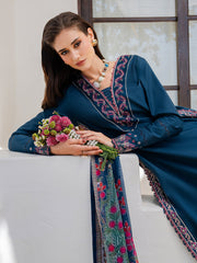 IZEL-UNSTITCHED 3PC LAWN EMBROIDERED SUIT-PK-4846