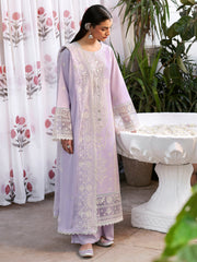 MAHNUR-UNSTITCHED 3PC LAWN EMBROIDERED SUIT-PK-4607