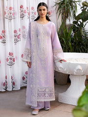 MAHNUR-UNSTITCHED 3PC LAWN EMBROIDERED SUIT-PK-4607