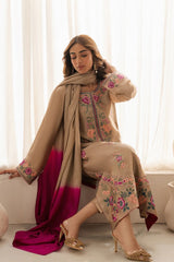 VINTAGE-UNSTITCHED 3PC LAWN EMBROIDERED SUIT-PK-4768