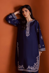 BATIK-2PIECE DHANAK EMBROIDERED SHIRT WITH DHANAK EMB SLEEVES-PK-15013