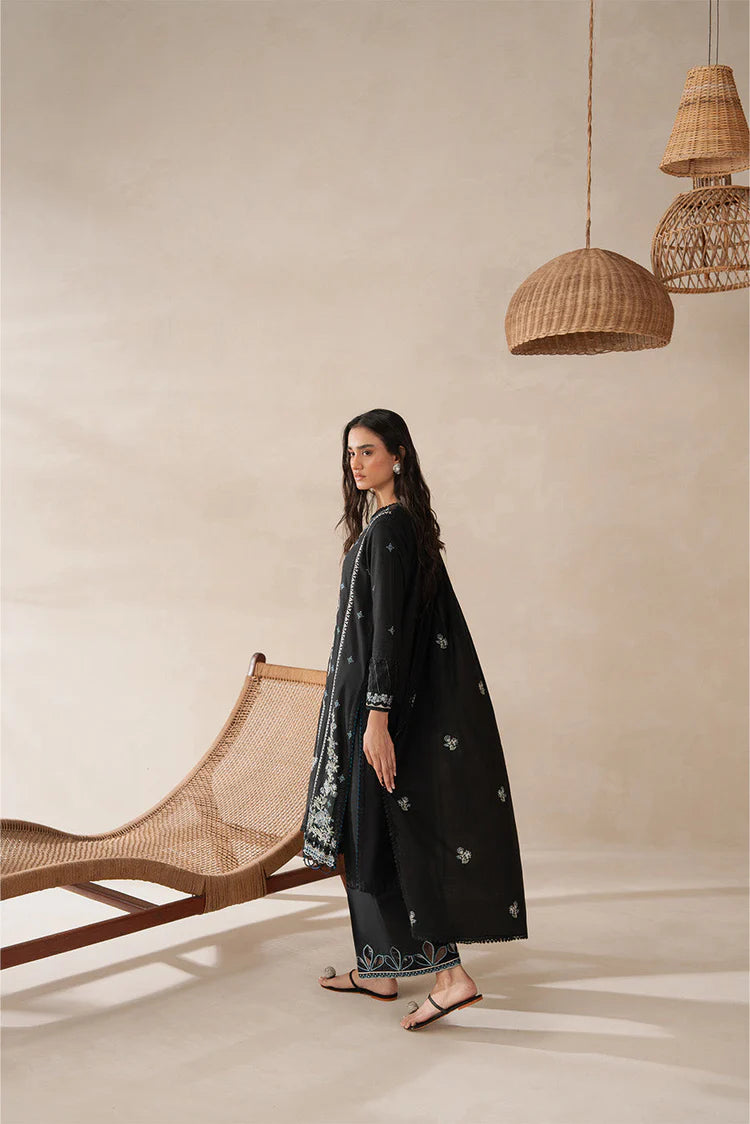 BEECHTREE-UNSTITCHED 3PC KARANDI EMBROIDERED SUIT-PK-5804