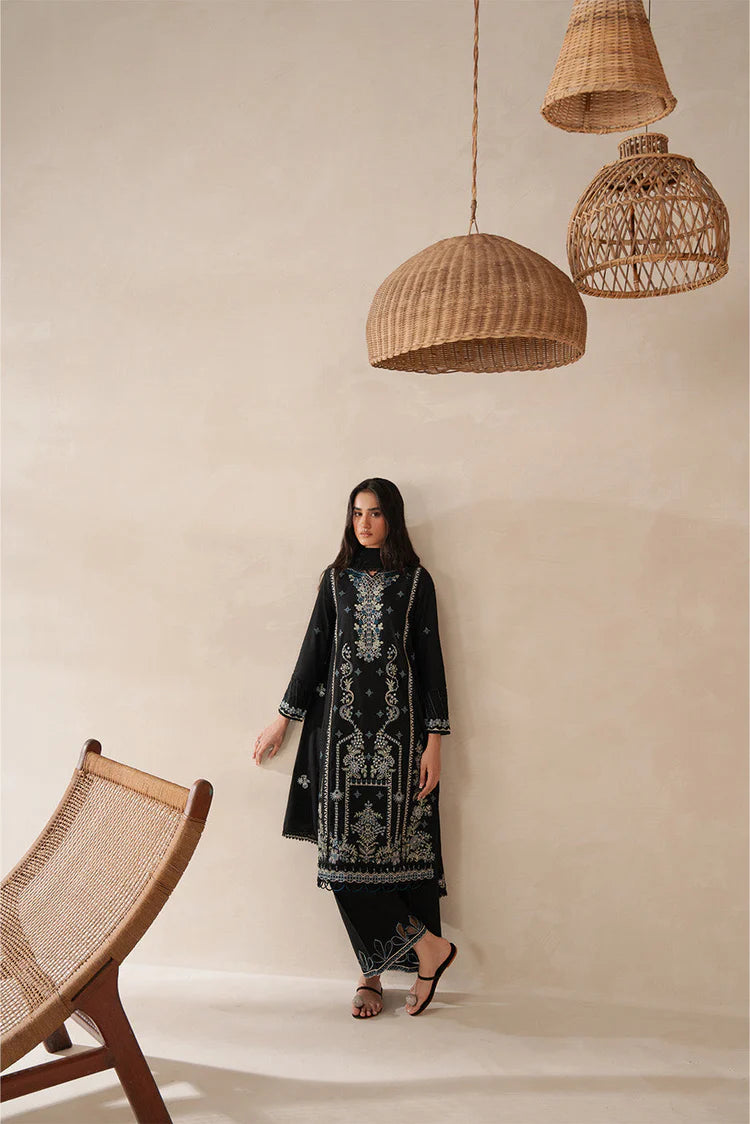 BEECHTREE-UNSTITCHED 3PC KARANDI EMBROIDERED SUIT-PK-5804