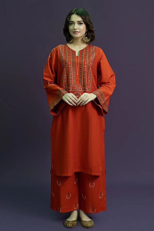 URGE-2PC LAWN EMBROIDRED SHIRT WITH AND EMBROIDRED TROUSER-PK-3126
