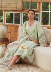 CRIMSON-UNSTITCHED 3PC LAWN CHIKAANKARI EMBROIDERED SUIT-PK-4748