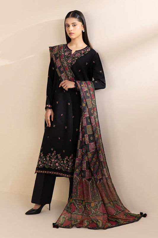 SAPPHIRE-UNSTITCHED 3PC DHANAK EMBROIDERED SUIT-PK-5801
