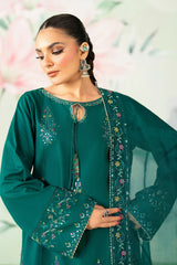 ETHNC-UNSTITCHED 3PC LAWN SEQUIN EMBROIDERED SUIT-PK-4635