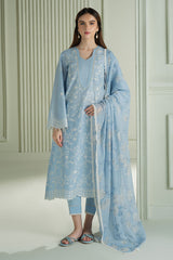 CROSS STITCH-UNSTITCEHD 3PC LAWN EMBROIDERED SUIT-PK-4612