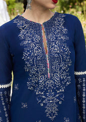 AYAN SAFFANA-3PC VISCOUS EMBROIDRED SHIRT WITH COUTURE PRINT SHAWL AND TROUSER-EP-5331